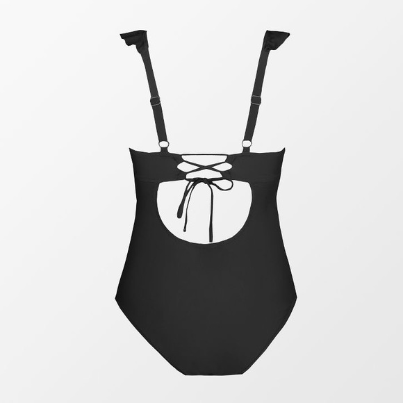 NWT ✨ Cupshe Maternity Swimsuit Black One-Piece - Picture 5 of 6